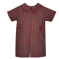 Remember Nguyen Red Plaid Williams Romper