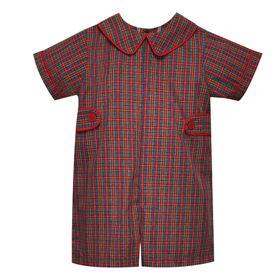 Remember Nguyen Red Plaid Williams Romper