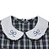 Baby Sen Navy Plaid Bows Cayden Dress