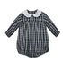 Baby Sen Navy Plaid Train Sawyer Boy Bubble