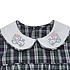 Baby Sen Navy Plaid Train Sawyer Boy Bubble
