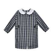 Baby Sen Navy Plaid Rowan Boy Romper