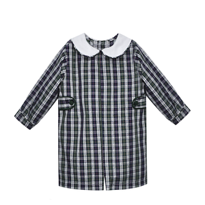 Baby Sen Navy Plaid Rowan Boy Romper