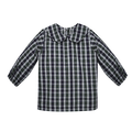 Baby Sen Navy Plaid Dakota Peter Pan Collared Shirt