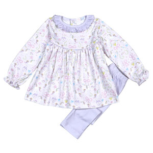 Baby Loren Unicorn Pima Pants Set