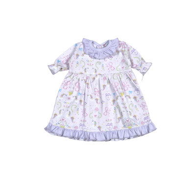 Baby Loren Unicorns Pima Doll Morning Gown