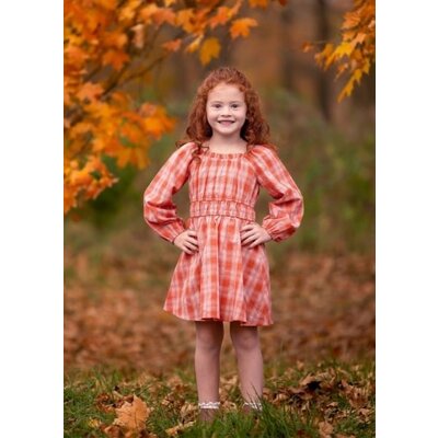 Mabel and Honey | Isobella and Chloe Orange Amelia Dress