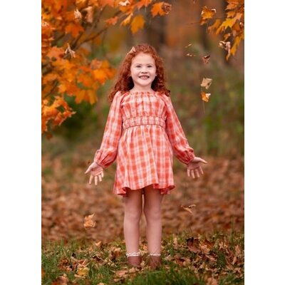 Mabel and Honey | Isobella and Chloe Orange Amelia Dress