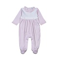 Baby Loren Pink Gingham Two Button Footie