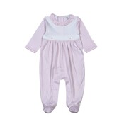 Baby Loren Pink Gingham Two Button Footie
