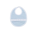 Baby Loren Tim Blue Stripes Hand Smocked Pima Bib