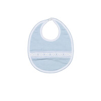 Baby Loren Tim Blue Stripes Hand Smocked Pima Bib