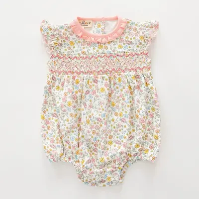 Luna + Arlo Enchanted Meadows Smocked Flutters Bubble