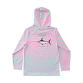 Prodoh Orchid Pink and Green Stripe Pro Performance Hoodie T-shirt