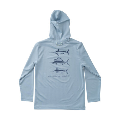 Prodoh Ashley Blue Pro Performance Hoodie T-shirt