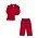 Zuccini Christmas Tree Red Ian Polo and Red Cord Pants Set