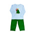 Zuccini Christmas Tree Harry's Play Tee Lt. Blue w/ Green Pants Set