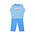 Zuccini Dino Festival Harry's Play Tee Periwinkle and Knit Pants Set