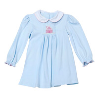 Zuccini Gingerbread House Sylvie Dress Lt Blue Knit