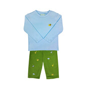 Zuccini Safari Harry's Play Tee Light Blue and Sage Green Cord Set