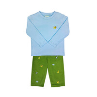 Zuccini Safari Harry's Play Tee Light Blue and Sage Green Cord Set