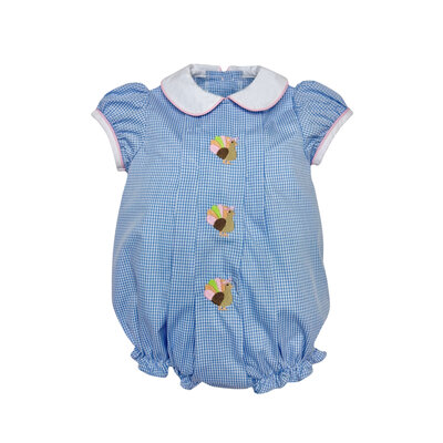 Zuccini Turkey Sybil Bubble Periwinkle Mini Gingham
