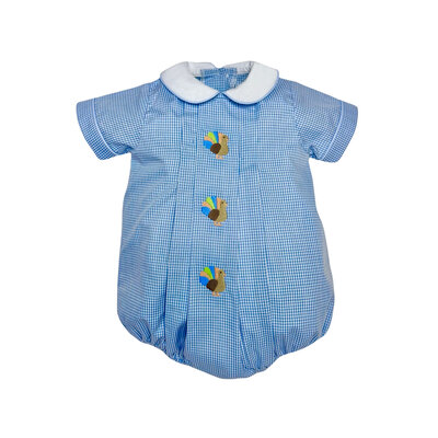 Zuccini Turkey Liam Bubble Periwinkle Mini Gingham