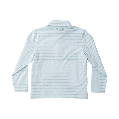 Prodoh Ice Water Blue Surf Stripe LS Too Cool for School Polo