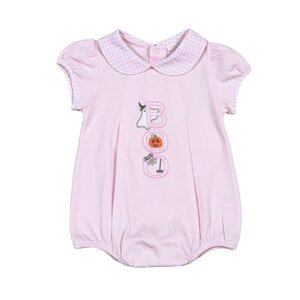 Baby Loren Spooky Pima  Applique Girl Bubble