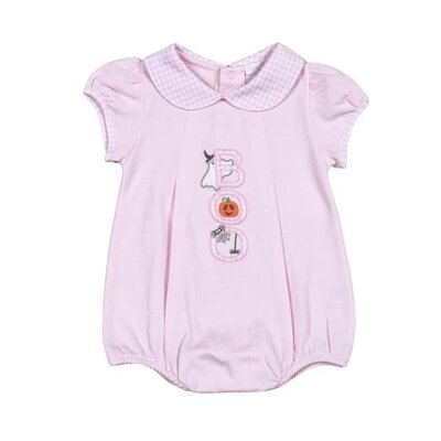 Baby Loren Spooky Pima  Applique Girl Bubble