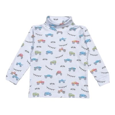 Baby Loren Monster Trucks Pima Turtleneck