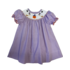 Lulu Bebe Halloween Smocked Bishop Purple Gingham