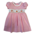 Lulu Bebe Pumpkin Harvest Smocked Waist Dress Pink Gingham