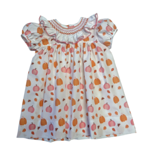 Lulu Bebe Fall Pumpkin Ruffle Collar Dress