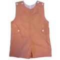 Lulu Bebe Fall Pumpkin Orange Gingham Basic Shortall