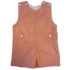 Lulu Bebe Fall Pumpkin Orange Gingham Basic Shortall