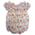 Lulu Bebe Fall Pumpkin Smocked Ruffle Collared Bubble