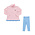 Itsy Bitsy Strawberries Zip Ruffle Pullover and Cornflower Leggings Set