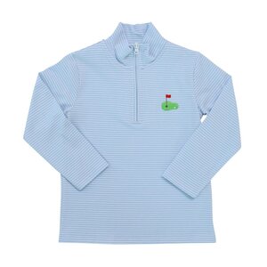 Itsy Bitsy Golf 1/4 Zip Pullover Blue Stripe