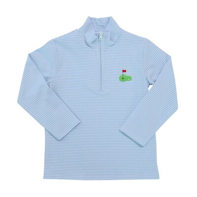 Itsy Bitsy Golf 1/4 Zip Pullover Blue Stripe