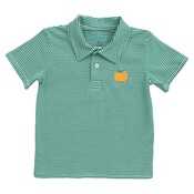 Itsy Bitsy Pumpkin Polo Green Stripe
