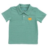 Itsy Bitsy Pumpkin Polo Green Stripe