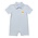 Itsy Bitsy Halloween Candy Romper Blue Stripe