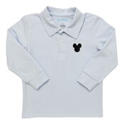 Itsy Bitsy Mouse Polo Blue Stripe