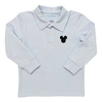 Itsy Bitsy Mouse Polo Blue Stripe