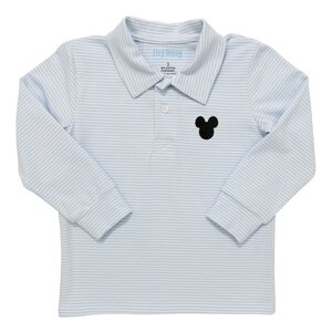 Itsy Bitsy Mouse Polo Blue Stripe