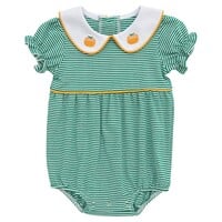 Itsy Bitsy Pumpkin Girl's Bubble Green Stripe