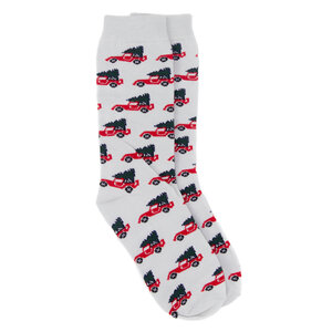 Properly Tied Christmas Truck Lucky Duck Socks