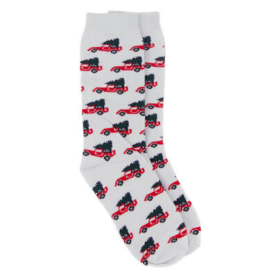 Properly Tied Christmas Truck Lucky Duck Socks