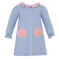 Claire & Charlie Pink Pumpkin Blue Stripe Aline Dress